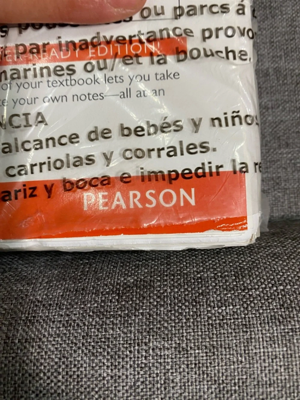 Pearson Textbook Wrapping with Orange Accent and White Field - Picture 2 of 4